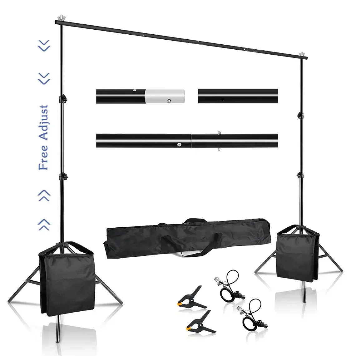 Sistema de Soporte para Fondos de Fotografía SH, Kit de Soporte para Telones de Fondo con Bolsa de Transporte para Fondos de Muselina, Papel y Lienzo 8