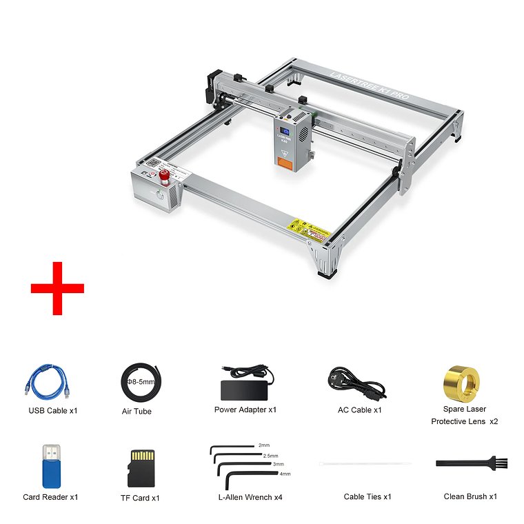 LASER TREE K1PRO grabador láser con módulo láser de 30W 40W máquina cortadora de grabado herramientas de carpintería CNC área de trabajo 400X400mm 8