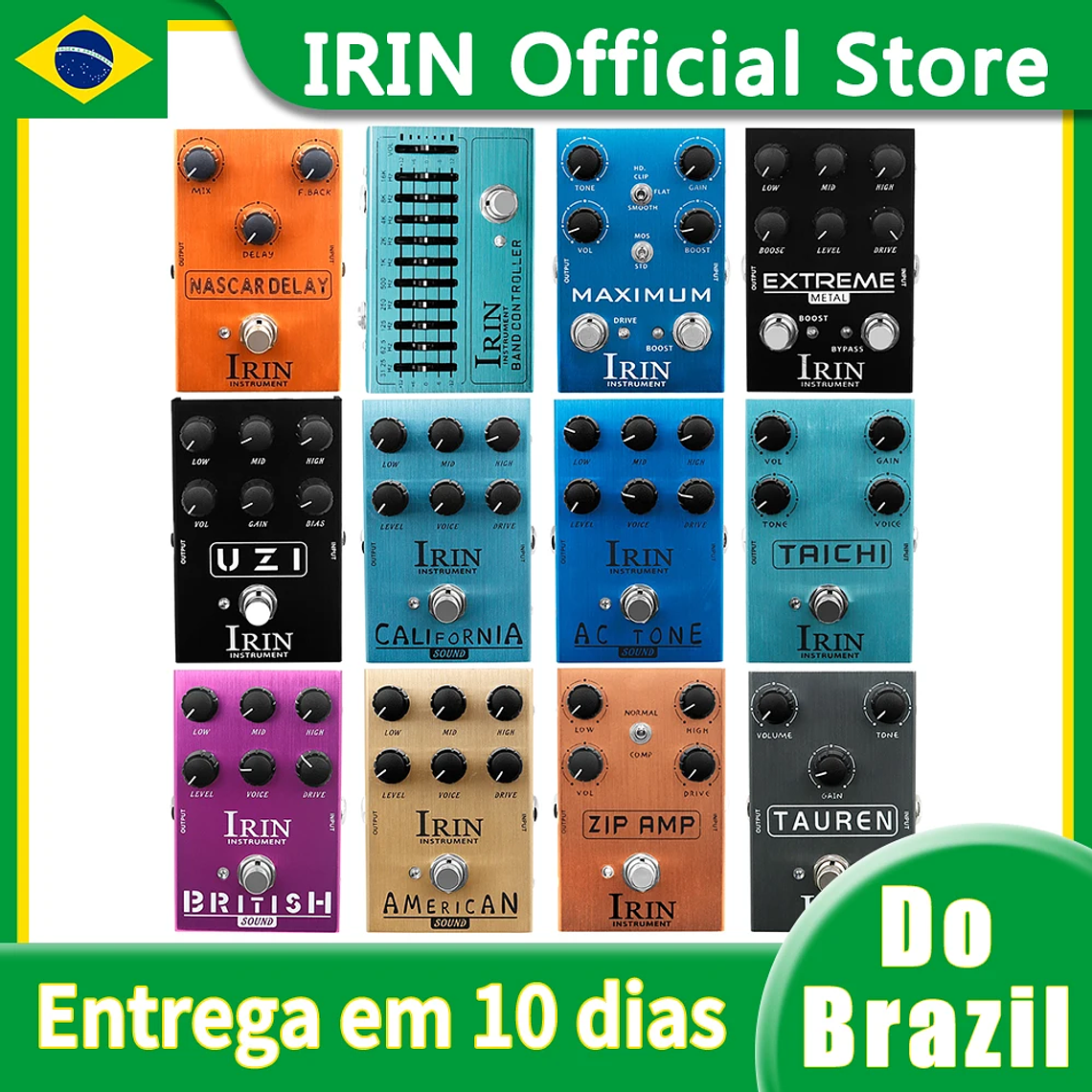 IRIN-Pedal de efecto de guitarra, altavoces de distorsión Overdrive, analógico, clásico, efecto Rock británico, Pedal de bajo eléctrico, True Bypass 1