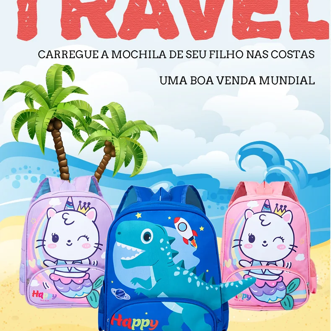 Mochila Escolar Infantil Menino Menina Bolsa Resistente 15