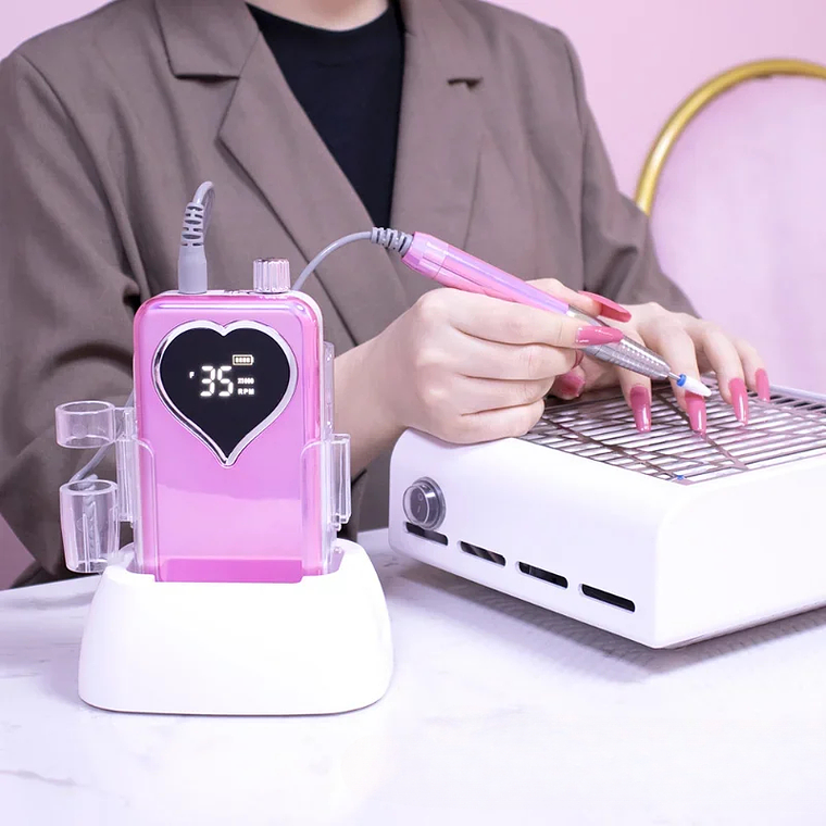Máquina de manicura portátil sin núcleo, Motor sin núcleo de 35000RPM, pulidora de manicura, batería recargable, 35K de potencia, 65W, sin Base 12