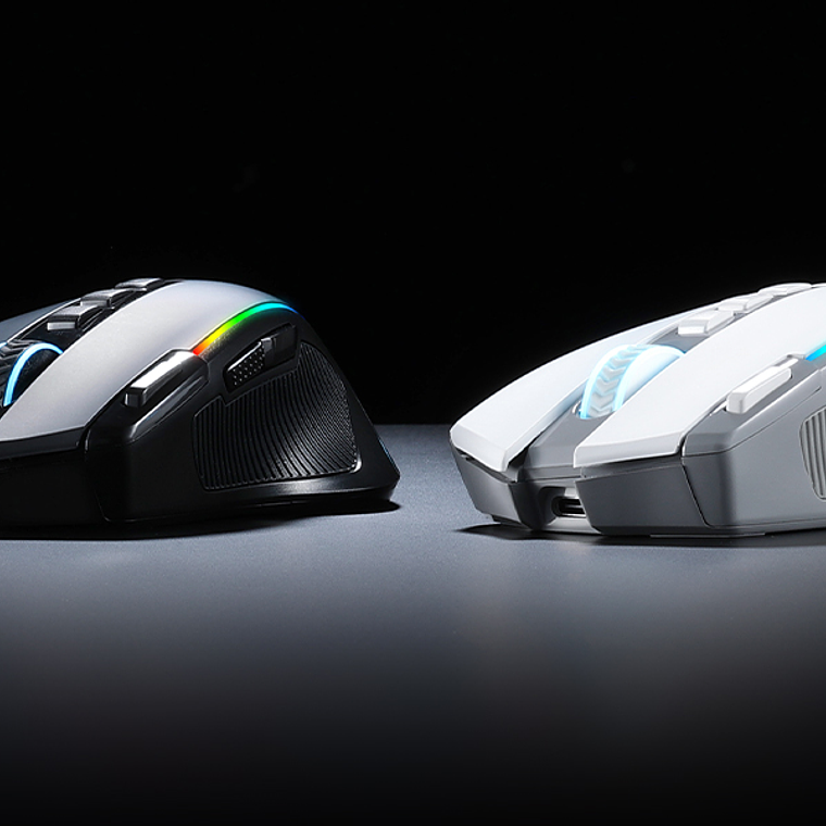 Redragon M612 PRO RGB BT 2.4G Gaming Gamer Mouse, Óptico Inalámbrico 8000 DPI 9 Botones Programables 7 Modos Retroiluminados, B 10