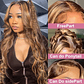 30 pulgadas onda del cuerpo resaltar 13x6 Hd frente de encaje peluca de cabello humano pelucas de cabello humano brasileño onda del cuerpo suelta barato en venta liquidación - thumbnail 4
