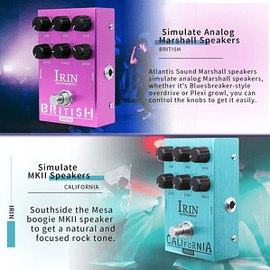 IRIN-Pedal de efecto de guitarra, altavoces de distorsión Overdrive, analógico, clásico, efecto Rock británico, Pedal de bajo eléctrico, True Bypass
