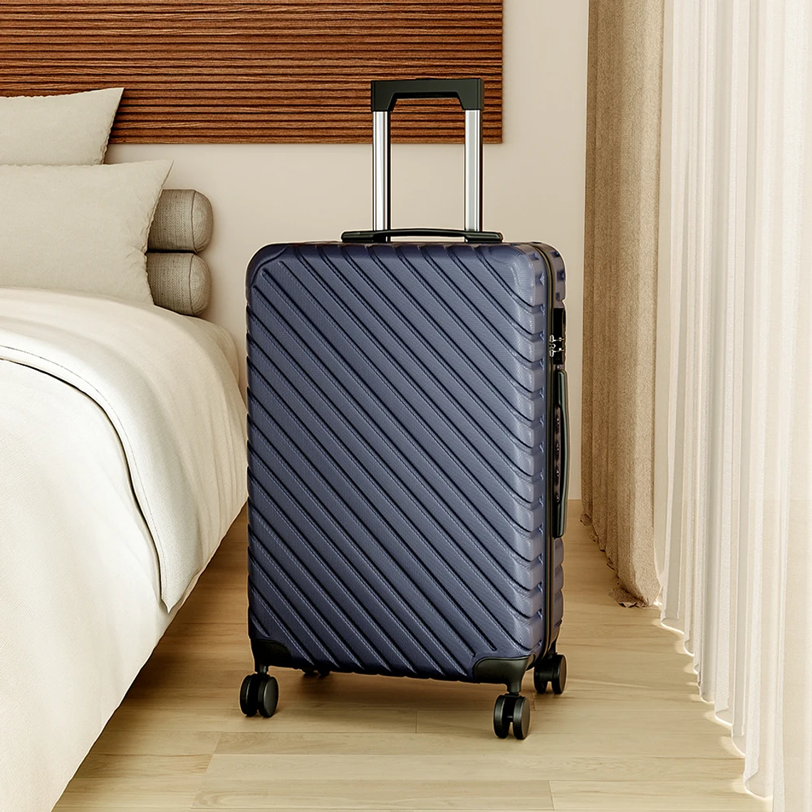 Maleta de viaje rígida, Maleta ligera con ruedas giratorias, 20