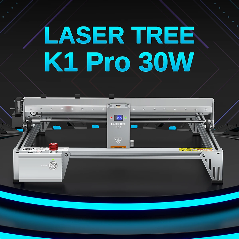 LASER TREE K1PRO grabador láser con módulo láser de 30W 40W máquina cortadora de grabado herramientas de carpintería CNC área de trabajo 400X400mm 10