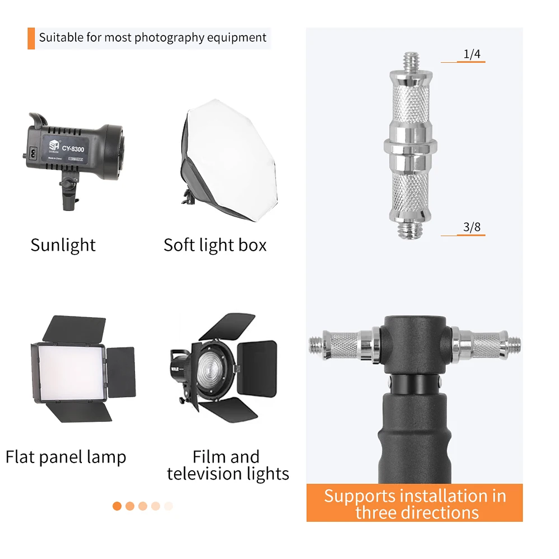 Brazo de brazo de montaje en pared de 100/135/170CM, soporte de montaje en pared pesado, brazo de pluma, proyector, estudio de fotografía, Softbox, luces de anillo de vídeo 5