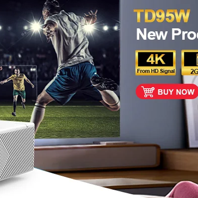 Proyector ThundeaL TDA6 Full HD 1080P, Video 4K, WiFi 5G, Proyector Android FHD TDA6W, Cine en Casa, Teléfono Inteligente 3D, Proyector Portátil 8