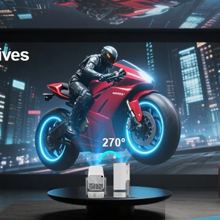 Proyector ThundeaL TDA6 Full HD 1080P, Video 4K, WiFi 5G, Proyector Android FHD TDA6W, Cine en Casa, Teléfono Inteligente 3D, Proyector Portátil 9