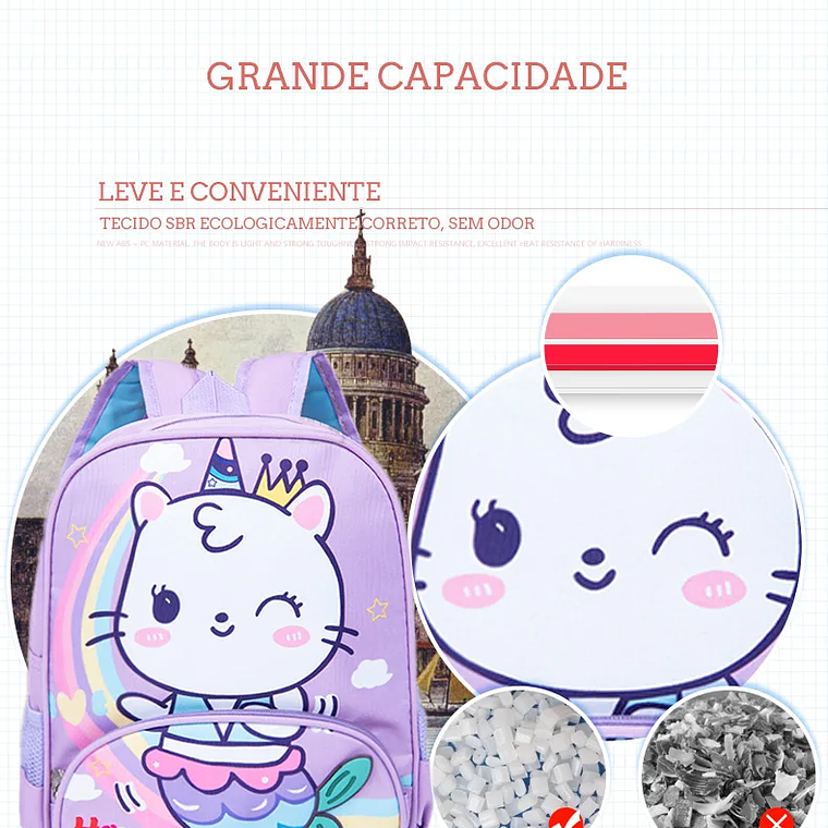 Mochila Escolar Infantil Menino Menina Bolsa Resistente 19