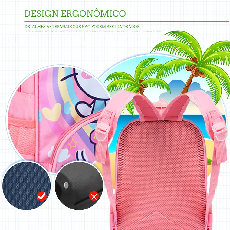 Mochila Escolar Infantil Menino Menina Bolsa Resistente 20