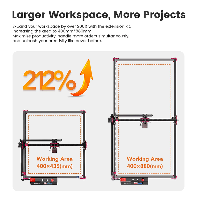 AlgoLaser KIT de bricolaje MK2 grabador láser 10W salida CNC cortador láser DIY máquina de grabado láser herramienta de corte agregar pantalla táctil de 3,5 pulgadas 3