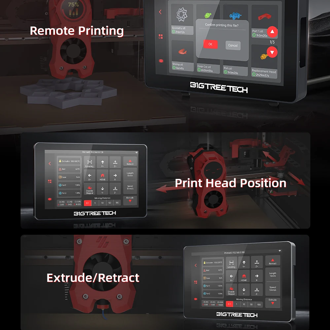 BIGTREETECH K-TOUCH 5 pulgadas pantalla táctil Control inalámbrico impresoras Klipper actualización para Voron 2,4 Creality K1 Ender 3 V1 VzBot 17