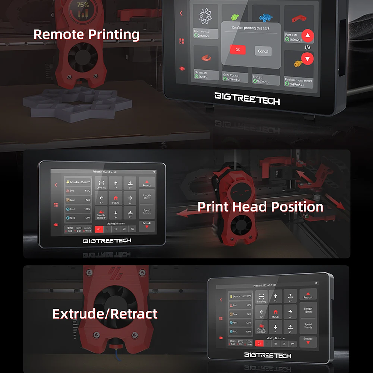 BIGTREETECH K-TOUCH 5 pulgadas pantalla táctil Control inalámbrico impresoras Klipper actualización para Voron 2,4 Creality K1 Ender 3 V1 VzBot 17