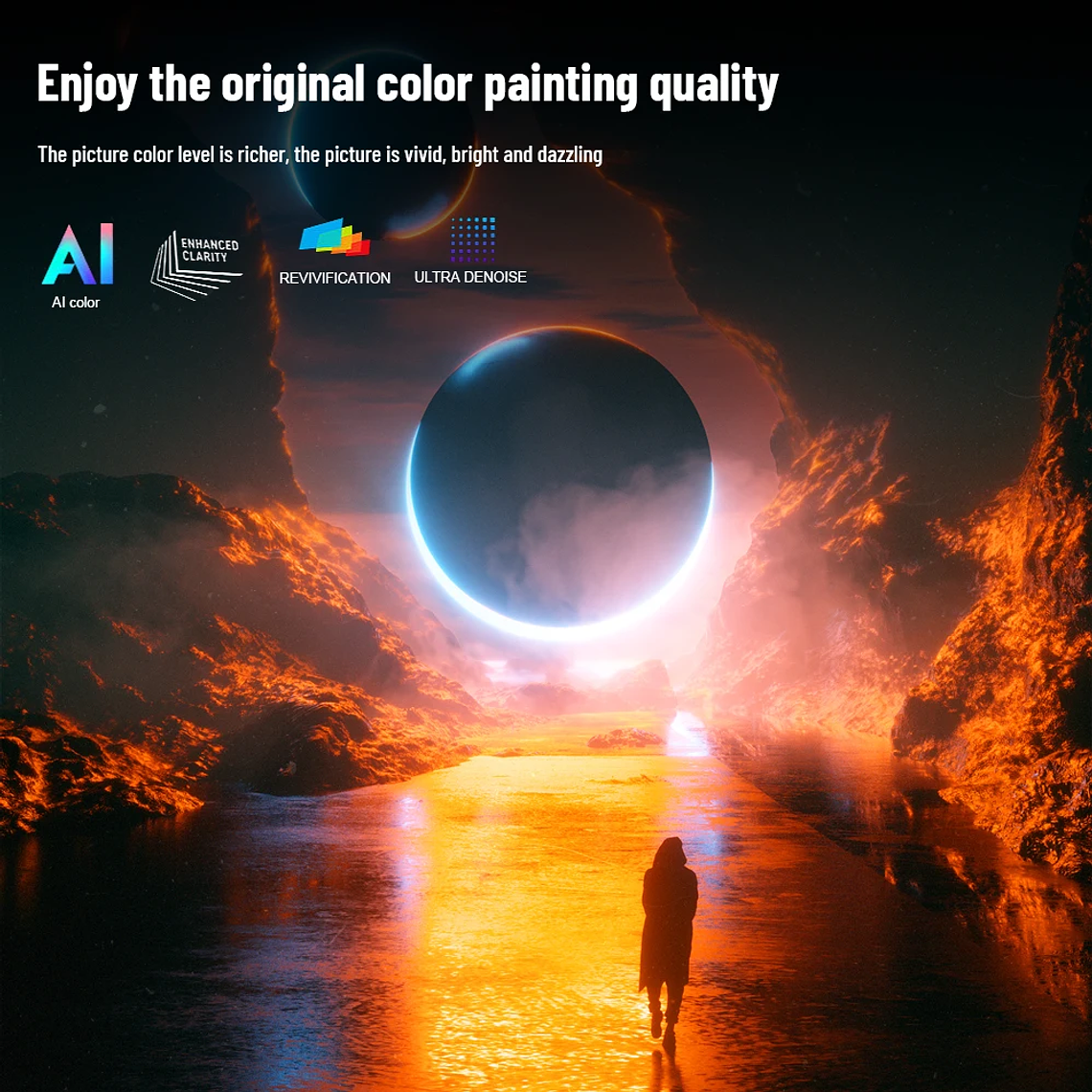 Proyector ThundeaL TDA6 Full HD 1080P, Video 4K, WiFi 5G, Proyector Android FHD TDA6W, Cine en Casa, Teléfono Inteligente 3D, Proyector Portátil 14