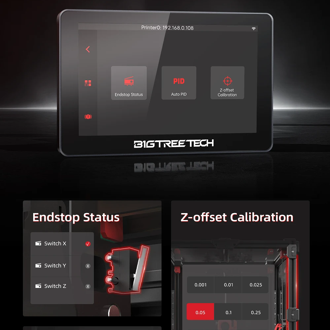 BIGTREETECH K-TOUCH 5 pulgadas pantalla táctil Control inalámbrico impresoras Klipper actualización para Voron 2,4 Creality K1 Ender 3 V1 VzBot 18