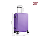 Maleta de viaje rígida, Maleta ligera con ruedas giratorias, 20