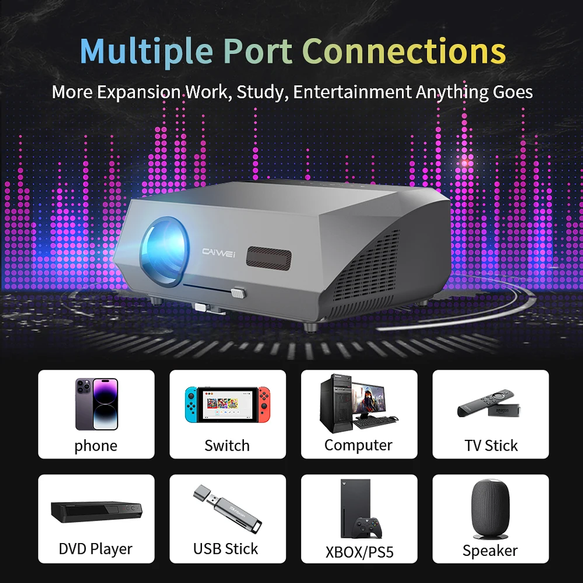 Proyector de películas 4K con enfoque automático, 3500 ANSI, wifi 2.4+5G, bluetooth, 1080P Full HD HDR, Android TV, proyector de video para uso diurno, cine en casa 13