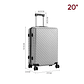 Maleta de viaje rígida, Maleta ligera con ruedas giratorias, 20