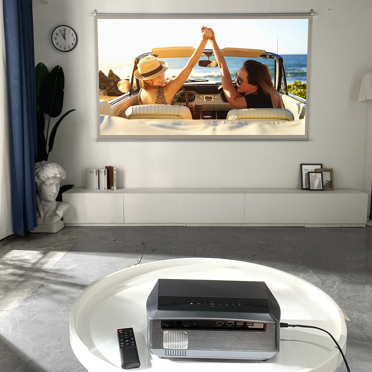 Proyector de películas 4K con enfoque automático, 3500 ANSI, wifi 2.4+5G, bluetooth, 1080P Full HD HDR, Android TV, proyector de video para uso diurno, cine en casa 16