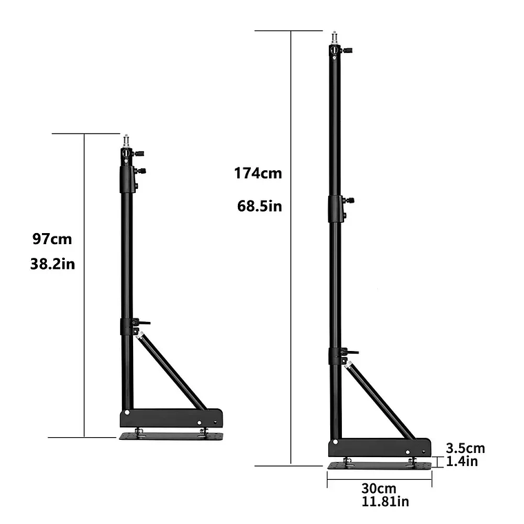 Brazo de brazo de montaje en pared de 100/135/170CM, soporte de montaje en pared pesado, brazo de pluma, proyector, estudio de fotografía, Softbox, luces de anillo de vídeo 9