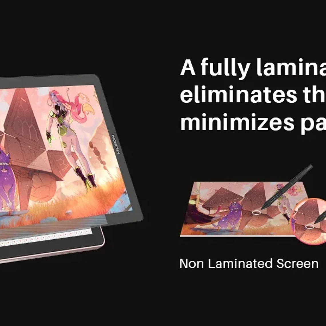 Huion Tablet Kamvas 13 (Gen 3) Tabletas gráficas Monitor 16K niveles de presión Pantalla de 13,3 pulgadas Pantalla de dibujo PenTech 4.0 Stylus 19