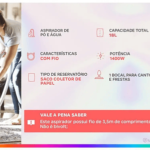 Electrolux-aspiradora AQP20 Accord Power, 1400W - 220V