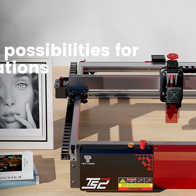 Grabador láser TwoTrees TTS-10 Pro TTS-55 Pro 40W/80W máquina de corte de grabado láser para carpintería para acero inoxidable acrílico 9