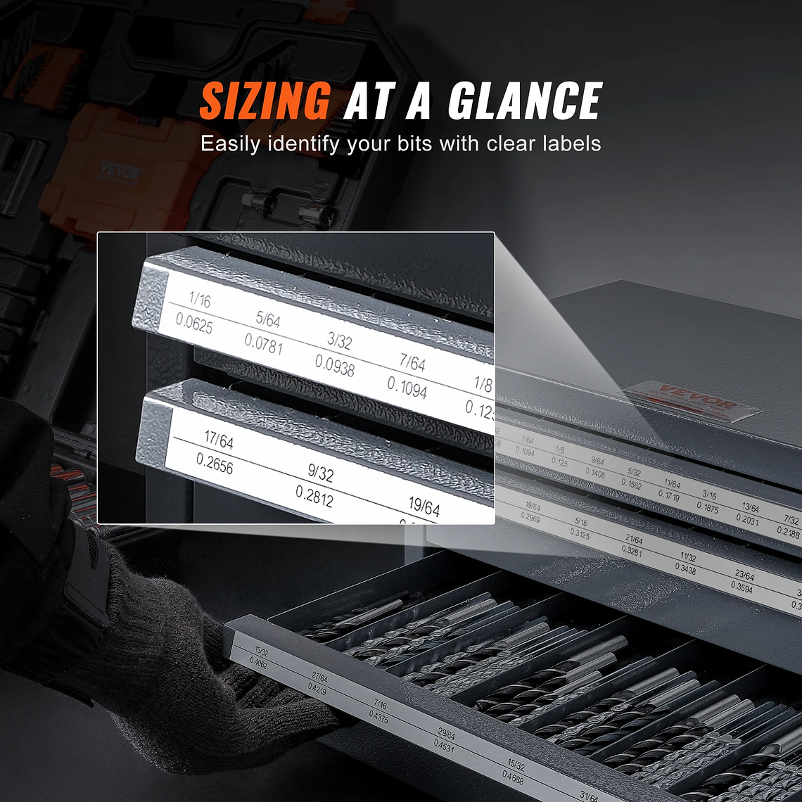 SucceBuy-armario dispensador de brocas, organizador de brocas de tres cajones, organizador de brocas de acero, armario de almacenamiento 4