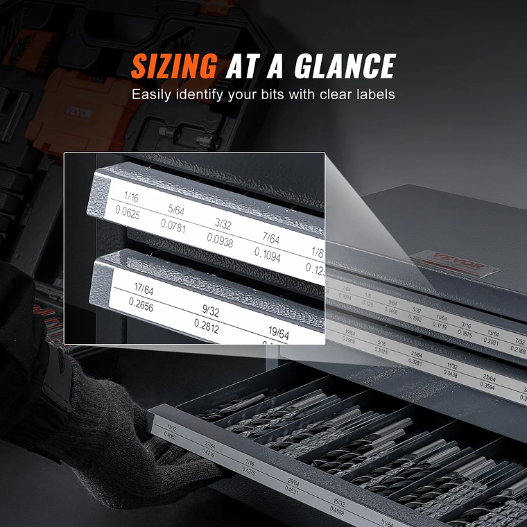 SucceBuy-armario dispensador de brocas, organizador de brocas de tres cajones, organizador de brocas de acero, armario de almacenamiento 4