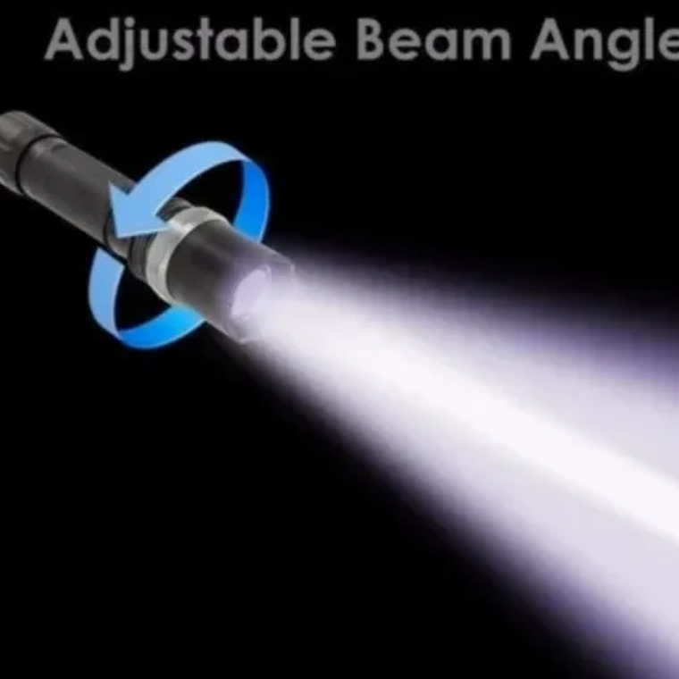 Linterna táctica Led Swat. Recargable profesional 608 con 1 o 2 pilas 6