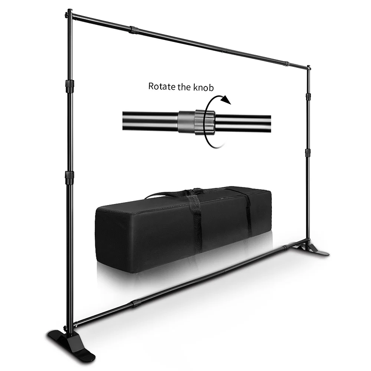 SHAluminum telón de fondo soporte marco sistema de soporte muselina pantalla verde con bolsa OXford para fotografía estudio fotográfico vídeo 1