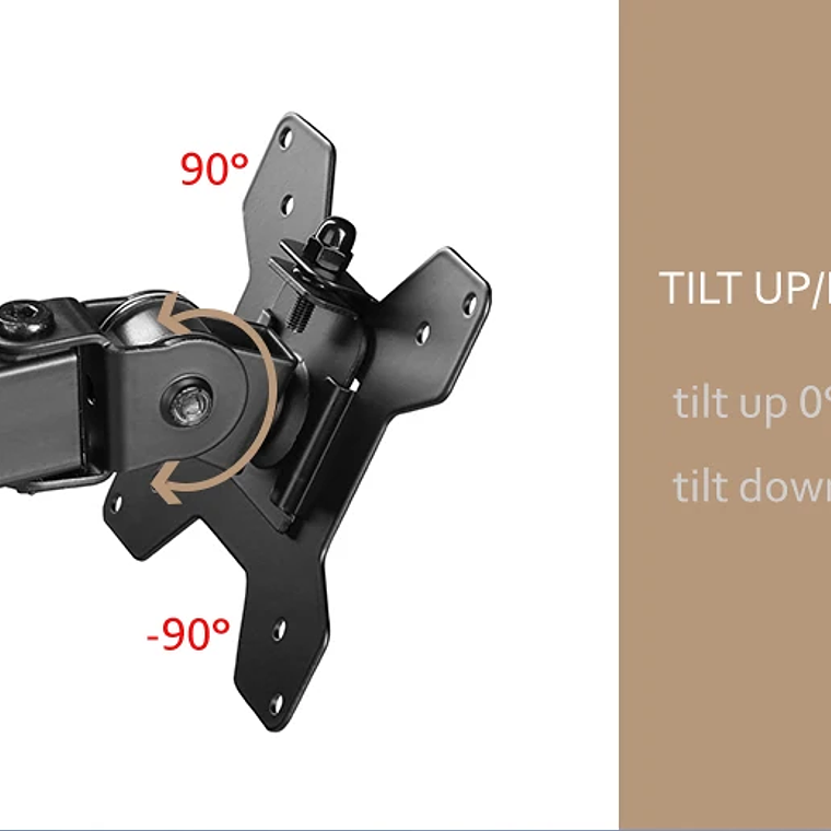 Soporte de abrazadera M051 para ordenador, base de ojal de movimiento completo, rotación de 360 grados, brazo largo para Monitor de 10 a 27 pulgadas, 9,9 kg 4
