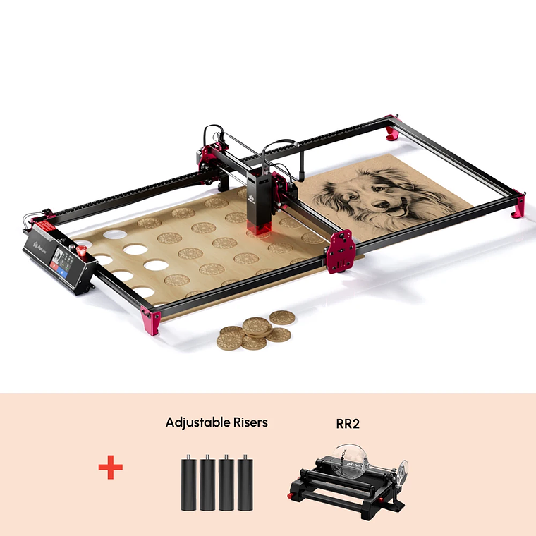 AlgoLaser KIT de bricolaje MK2 grabador láser 10W salida CNC cortador láser DIY máquina de grabado láser herramienta de corte agregar pantalla táctil de 3,5 pulgadas 11