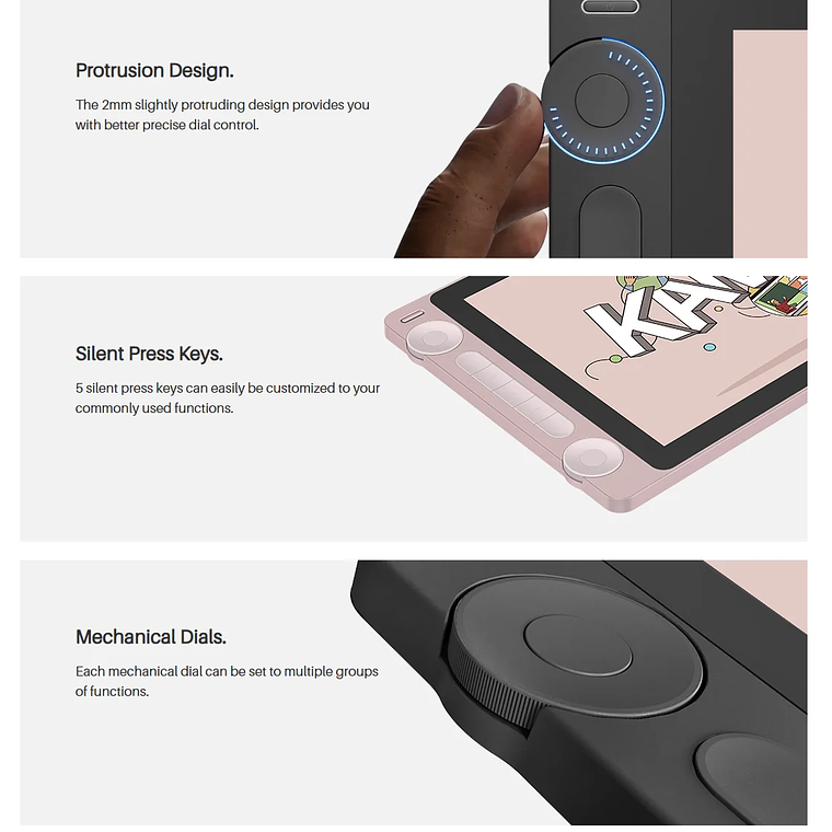 Huion Tablet Kamvas 13 (Gen 3) Tabletas gráficas Monitor 16K niveles de presión Pantalla de 13,3 pulgadas Pantalla de dibujo PenTech 4.0 Stylus 24