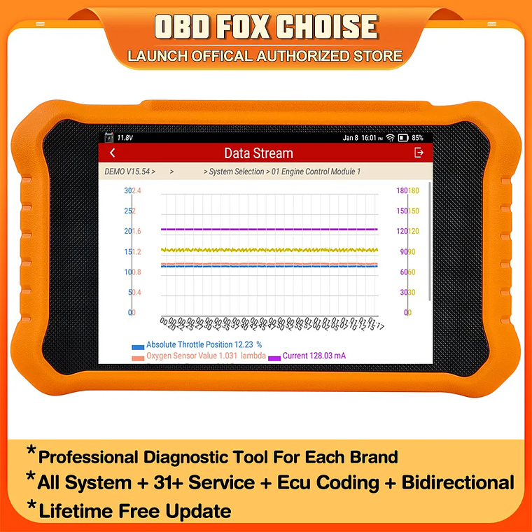 LAUNCH X431 Elite 2.0 Sistema completo Herramientas de diagnóstico del coche Escáner OBD2 Prueba activa Codificación ECU Servicio 31+ Actualización gratuita de por vida tools herramientas de diagn 1