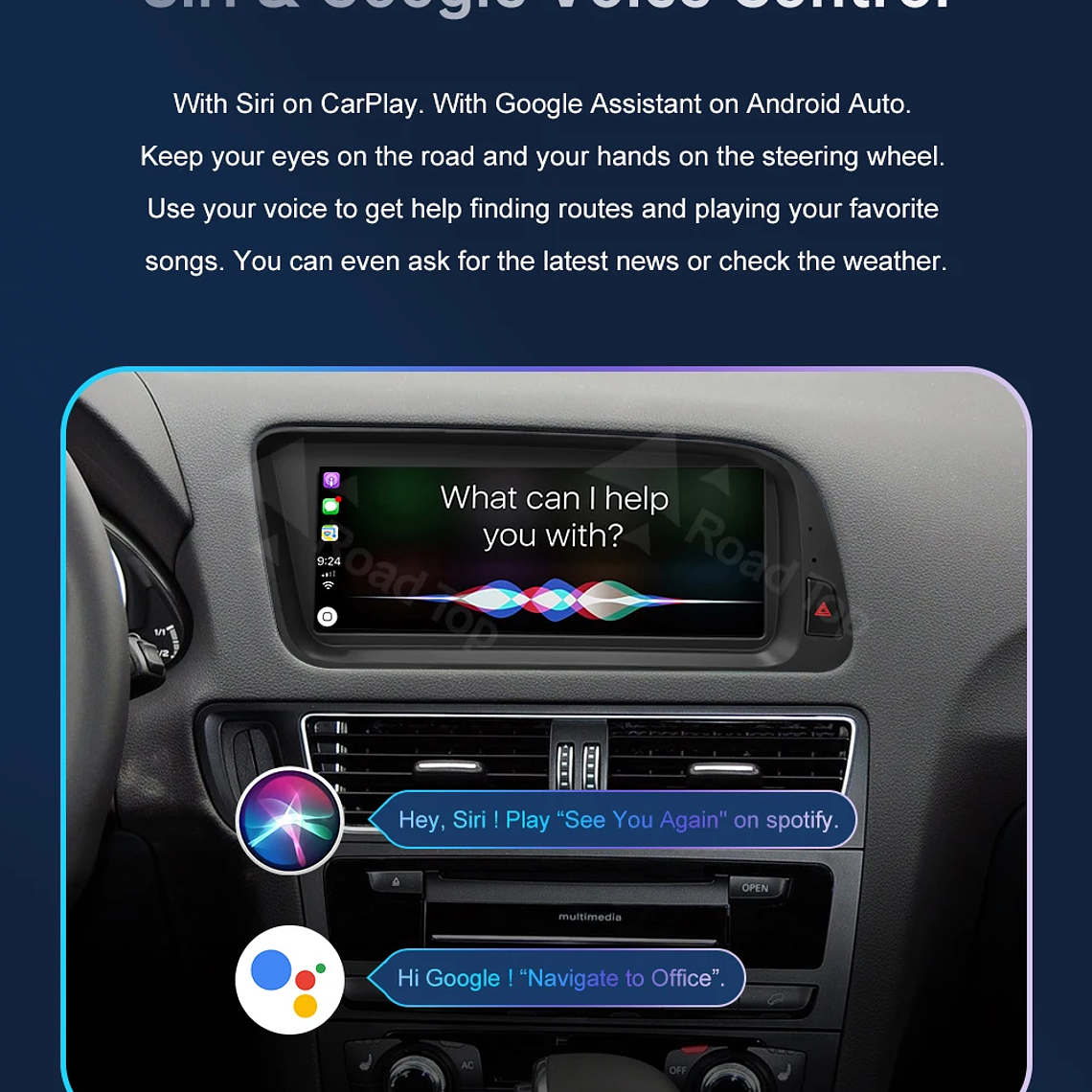 Pantalla táctil Multimedia de 8,9 pulgadas y 12,3 pulgadas para Audi Q5 2009-2017 Airplay Miracast función inalámbrica Carplay Android Auto 27