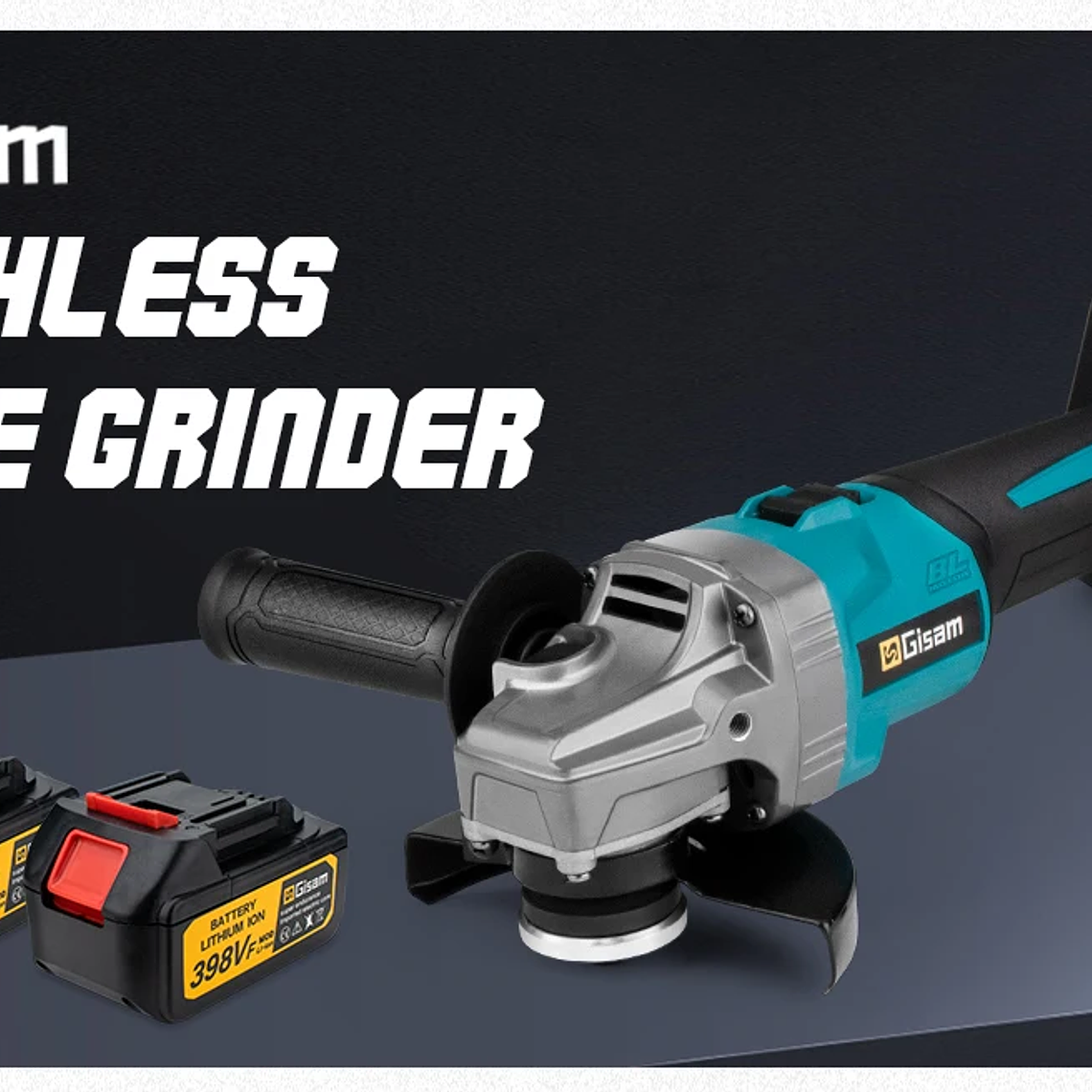 Gismis-amoladora angular eléctrica sin escobillas, 7 engranajes, amoladora angular recargable de 125MM, herramientas eléctricas de pulido para Pin de batería Makita de 18V 13