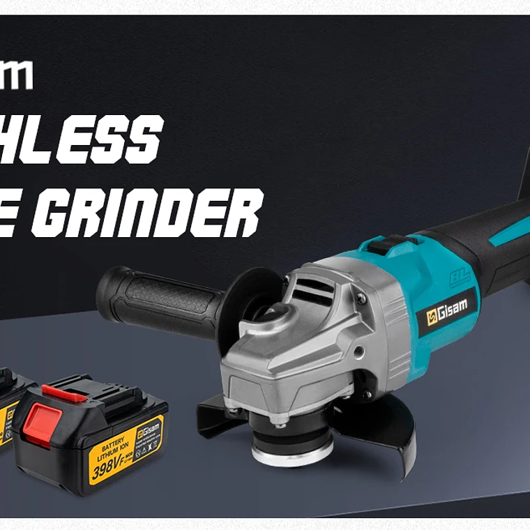 Gismis-amoladora angular eléctrica sin escobillas, 7 engranajes, amoladora angular recargable de 125MM, herramientas eléctricas de pulido para Pin de batería Makita de 18V 13