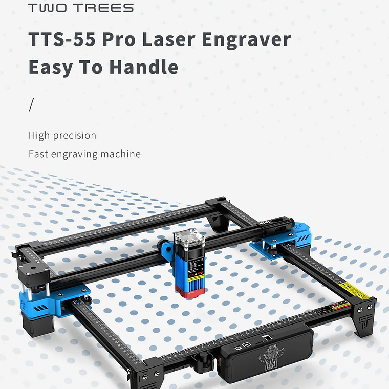Grabador láser TwoTrees TTS-10 Pro TTS-55 Pro 40W/80W máquina de corte de grabado láser para carpintería para acero inoxidable acrílico 12