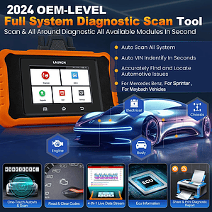 LAUNCH X431 Elite 2.0 Sistema completo Herramientas de diagnóstico del coche Escáner OBD2 Prueba activa Codificación ECU Servicio 31+ Actualización gratuita de por vida tools herramientas de diagn