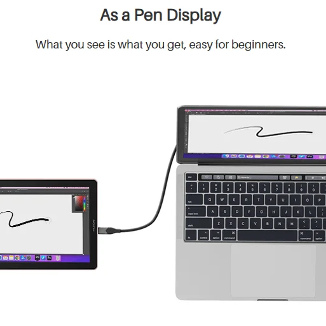 Huion Tablet Kamvas 13 (Gen 3) Tabletas gráficas Monitor 16K niveles de presión Pantalla de 13,3 pulgadas Pantalla de dibujo PenTech 4.0 Stylus 27