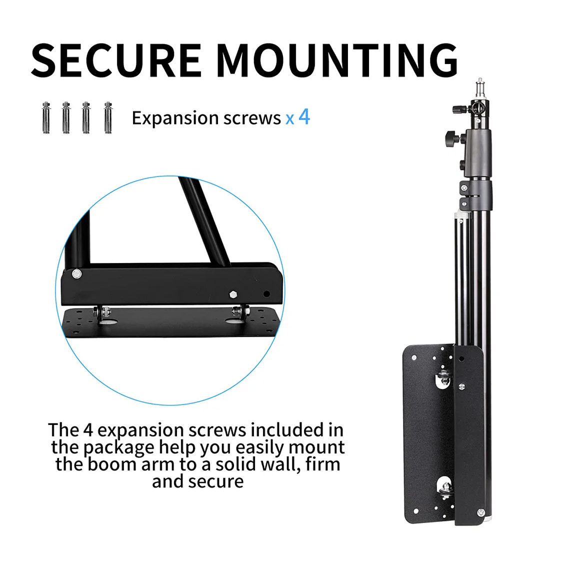 Brazo de brazo de montaje en pared de 100/135/170CM, soporte de montaje en pared pesado, brazo de pluma, proyector, estudio de fotografía, Softbox, luces de anillo de vídeo 16