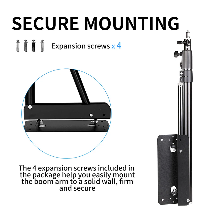 Brazo de brazo de montaje en pared de 100/135/170CM, soporte de montaje en pared pesado, brazo de pluma, proyector, estudio de fotografía, Softbox, luces de anillo de vídeo 16