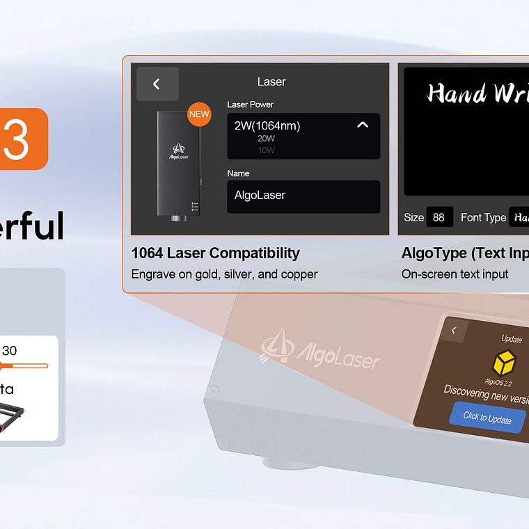 AlgoLaser KIT de bricolaje MK2 grabador láser 10W salida CNC cortador láser DIY máquina de grabado láser herramienta de corte agregar pantalla táctil de 3,5 pulgadas 14