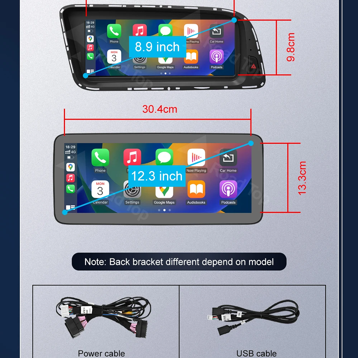 Pantalla táctil Multimedia de 8,9 pulgadas y 12,3 pulgadas para Audi Q5 2009-2017 Airplay Miracast función inalámbrica Carplay Android Auto 30