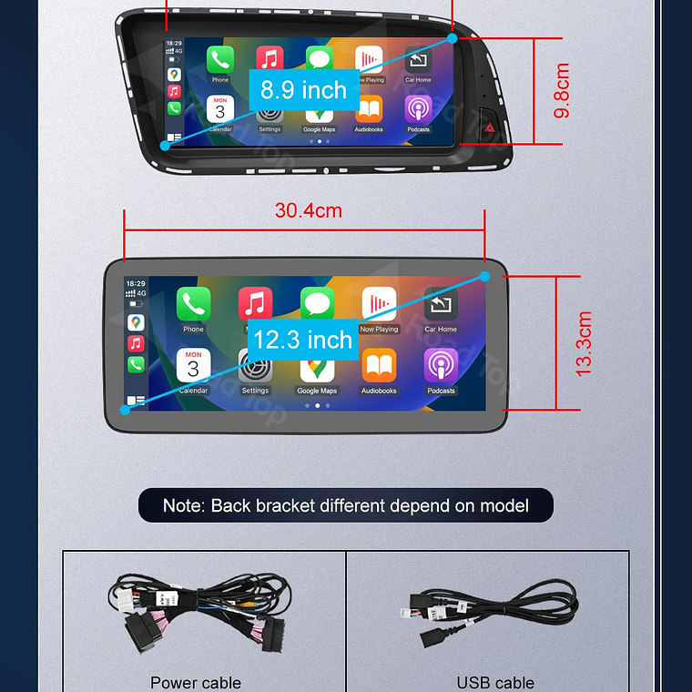 Pantalla táctil Multimedia de 8,9 pulgadas y 12,3 pulgadas para Audi Q5 2009-2017 Airplay Miracast función inalámbrica Carplay Android Auto 30