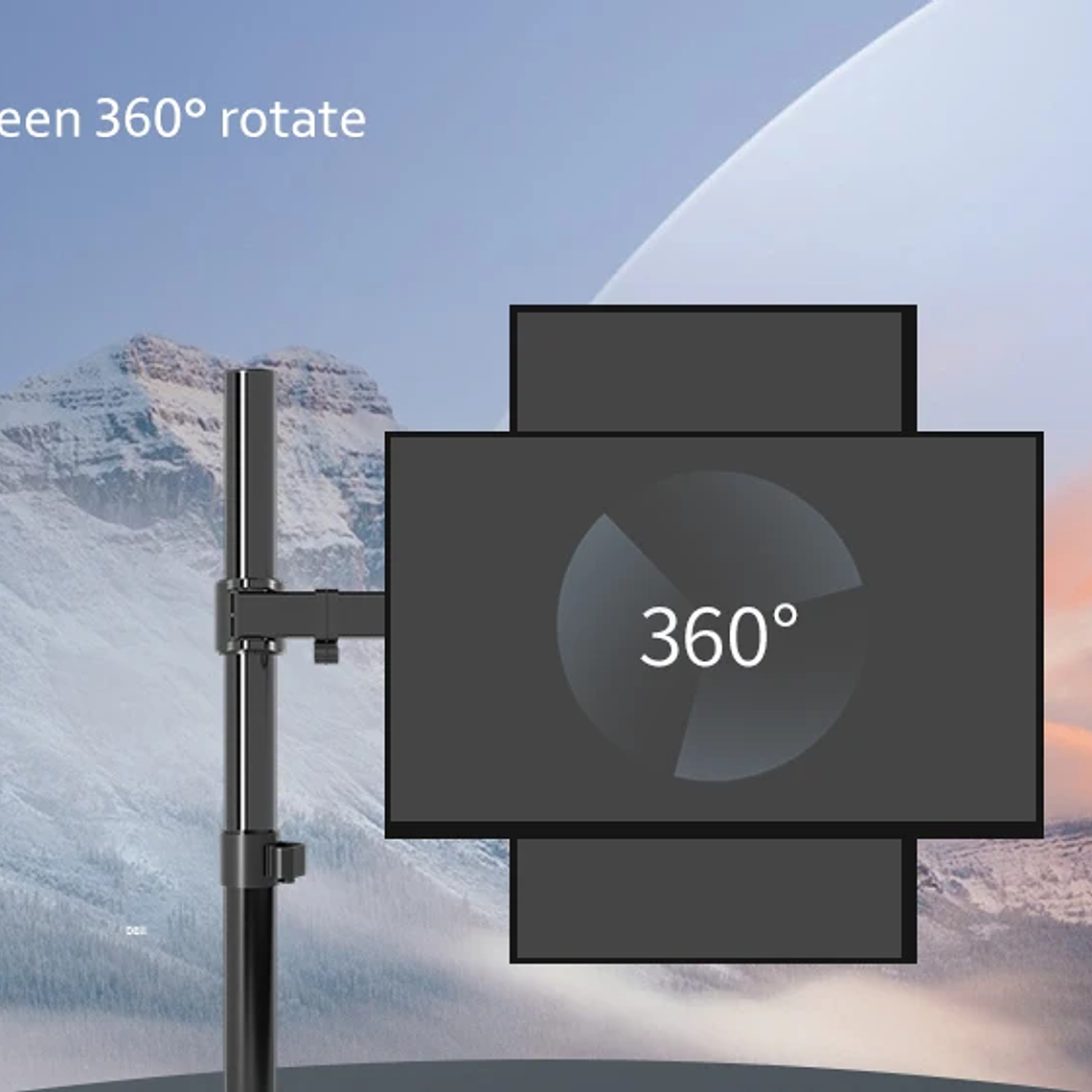 Soporte de abrazadera M051 para ordenador, base de ojal de movimiento completo, rotación de 360 grados, brazo largo para Monitor de 10 a 27 pulgadas, 9,9 kg 11