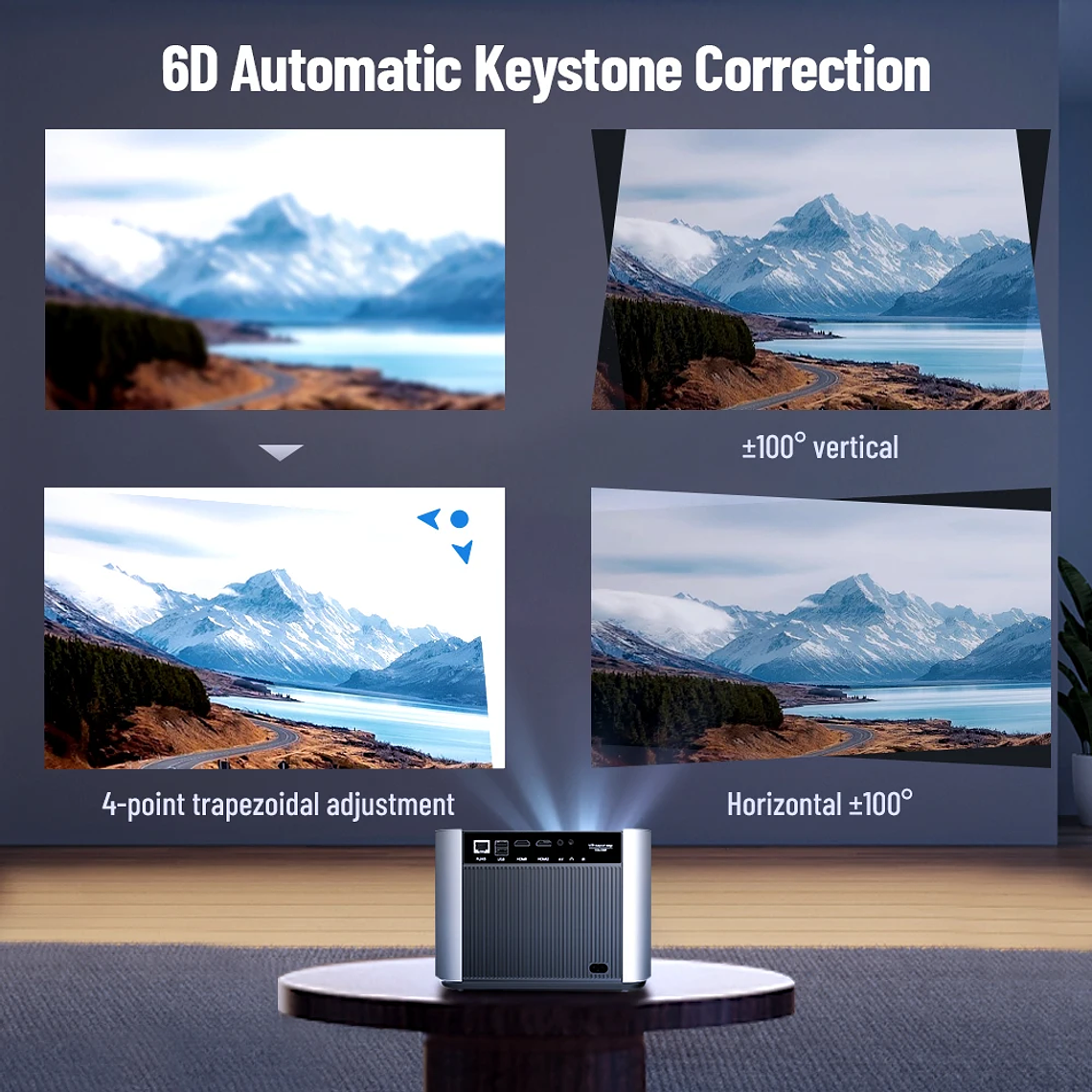 Proyector ThundeaL TDA6 Full HD 1080P, Video 4K, WiFi 5G, Proyector Android FHD TDA6W, Cine en Casa, Teléfono Inteligente 3D, Proyector Portátil 24