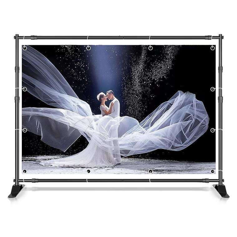 SHAluminum telón de fondo soporte marco sistema de soporte muselina pantalla verde con bolsa OXford para fotografía estudio fotográfico vídeo 6